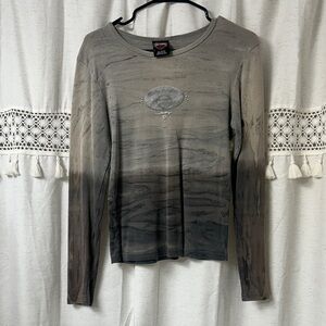 Harley-Davidson Gray Ombre Long Sleeve Tee
